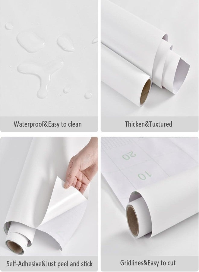 ويسدم ورق جدران أبيض غير لامع من WISDOM، ملصق حائط وأثاث، ديكور منزلي (45 سم × 600 سم، ورق جدران أبيض غير لامع) - Image 5